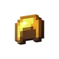 A golden helmet as it appeared in Minecraft Earth