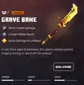 Grave bane within the inventory.