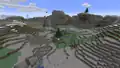 A gravelly mountains single biome world before 1.18.