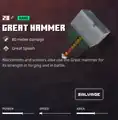 Great hammer within the inventory.