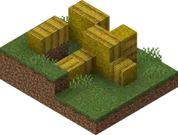 Hay Pile.png: Infobox image for Pile the structure in Minecraft