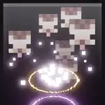 The hedgehog's face seen in a cosmetic flair.