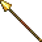 Held Golden Spear.png: Infobox image for Spear the item in Minecraft