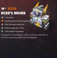 Hero's armor within the inventory.