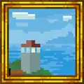 A painting depicting the ocean found near the entrance door of Lighthouse. This location does not contain a rune, and this painting does not appear as a hint in-game.