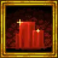 A painting depicting the redstone crystals found near the entrance door of Redstone Mines Rune Room.