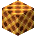 A honeycomb block as it appeared in MCC x Minecraft 15th Anniversary Party.