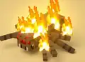 A spider on fire, from How We Make Minecraft.