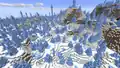 An ice spikes single biome world before 1.18.