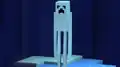 An icy ender creeper from afar.