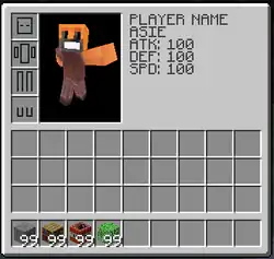 An edited screenshot showing the inventory.