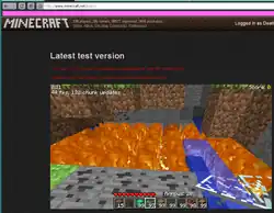 The Minecraft webpage with this version.