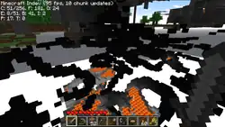 A glitch that allows the player to see through the world.