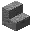 Invicon Andesite Stairs.png: Inventory sprite for Andesite Stairs in Minecraft as shown in-game linking to Andesite Stairs with description: Andesite Stairs