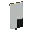 Invicon Black Base Sinister Canton Banner.png: Inventory sprite for Black Base Sinister Canton Banner in Minecraft as shown in-game linking to Banner with description: Banner Black Base Sinister Canton