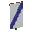 Invicon Blue Bend Sinister Banner.png: Inventory sprite for Blue Bend Sinister Banner in Minecraft as shown in-game linking to Banner with description: Banner Blue Bend Sinister