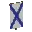 Invicon Blue Saltire Banner.png: Inventory sprite for Blue Saltire Banner in Minecraft as shown in-game linking to Banner with description: Banner Blue Saltire