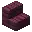Invicon Crimson Stairs.png: Inventory sprite for Crimson Stairs in Minecraft as shown in-game linking to Crimson Stairs with description: Crimson Stairs
