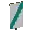 Invicon Cyan Bend Sinister Banner.png: Inventory sprite for Cyan Bend Sinister Banner in Minecraft as shown in-game linking to Banner with description: Banner Cyan Bend Sinister