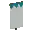 Invicon Cyan Chief Indented Banner.png: Inventory sprite for Cyan Chief Indented Banner in Minecraft as shown in-game linking to Banner with description: Banner Cyan Chief Indented