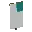 Invicon Cyan Chief Sinister Canton Banner.png: Inventory sprite for Cyan Chief Sinister Canton Banner in Minecraft as shown in-game linking to Banner with description: Banner Cyan Chief Sinister Canton