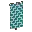 Invicon Cyan Field Masoned Banner.png: Inventory sprite for Cyan Field Masoned Banner in Minecraft as shown in-game linking to Banner with description: Banner Cyan Field Masoned