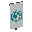 Invicon Cyan Globe Banner.png: Inventory sprite for Cyan Globe Banner in Minecraft as shown in-game linking to Banner with description: Banner Cyan Globe