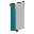 Invicon Cyan Pale Dexter Banner.png: Inventory sprite for Cyan Pale Dexter Banner in Minecraft as shown in-game linking to Banner with description: Banner Cyan Pale Dexter