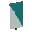 Invicon Cyan Per Bend Banner.png: Inventory sprite for Cyan Per Bend Banner in Minecraft as shown in-game linking to Banner with description: Banner Cyan Per Bend