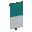 Invicon Cyan Per Fess Banner.png: Inventory sprite for Cyan Per Fess Banner in Minecraft as shown in-game linking to Banner with description: Banner Cyan Per Fess