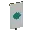 Invicon Cyan Roundel Banner.png: Inventory sprite for Cyan Roundel Banner in Minecraft as shown in-game linking to Banner with description: Banner Cyan Roundel