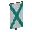 Invicon Cyan Saltire Banner.png: Inventory sprite for Cyan Saltire Banner in Minecraft as shown in-game linking to Banner with description: Banner Cyan Saltire