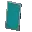 Invicon Cyan Shield.png: Inventory sprite for Cyan Shield in Minecraft as shown in-game linking to Cyan Shield with description: Cyan Shield