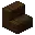 Invicon Dark Oak Stairs.png: Inventory sprite for Dark Oak Stairs in Minecraft as shown in-game linking to Dark Oak Stairs with description: Dark Oak Stairs