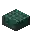 Invicon Dark Prismarine Slab.png: Inventory sprite for Dark Prismarine Slab in Minecraft as shown in-game linking to Dark Prismarine Slab with description: Dark Prismarine Slab