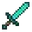 Invicon Diamond Sword SM.png: Inventory sprite for Diamond Sword in Minecraft as shown in-game with description: Diamond Sword