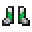 Invicon Emerald Trim Chainmail Boots.png: Inventory sprite for Emerald Trim Chainmail Boots in Minecraft as shown in-game linking to Emerald Trim Chainmail Boots with description: Chainmail Boots Upgrade: &nbsp;Armor Trim &nbsp;Emerald Material When on Feet: +1 Armor