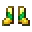 Invicon Emerald Trim Golden Boots.png: Inventory sprite for Emerald Trim Golden Boots in Minecraft as shown in-game linking to Emerald Trim Golden Boots with description: Golden Boots Upgrade: &nbsp;Armor Trim &nbsp;Emerald Material When on Feet: +1 Armor