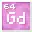 Invicon Gadolinium.png: Inventory sprite for Gadolinium in Minecraft as shown in-game linking to Gadolinium with description: Gadolinium