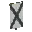 Invicon Gray Saltire Banner.png: Inventory sprite for Gray Saltire Banner in Minecraft as shown in-game linking to Banner with description: Banner Gray Saltire