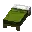 Invicon Green Bed.png: Inventory sprite for Green Bed in Minecraft as shown in-game linking to Green Bed with description: Green Bed