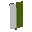 Invicon Green Per Pale Inverted Banner.png: Inventory sprite for Green Per Pale Inverted Banner in Minecraft as shown in-game linking to Banner with description: Banner Green Per Pale Inverted