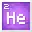 Invicon Helium.png: Inventory sprite for Helium in Minecraft as shown in-game linking to Helium with description: Helium