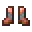 Invicon Iron Trim Copper Boots.png: Inventory sprite for Iron Trim Copper Boots in Minecraft as shown in-game linking to Iron Trim Copper Boots with description: Copper Boots Upgrade: &nbsp;Armor Trim &nbsp;Iron Material When on Feet: +1 Armor