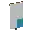 Invicon Light Blue Base Sinister Canton Banner.png: Inventory sprite for Light Blue Base Sinister Canton Banner in Minecraft as shown in-game linking to Banner with description: Banner Light Blue Base Sinister Canton
