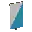 Invicon Light Blue Per Bend Sinister Inverted Banner.png: Inventory sprite for Light Blue Per Bend Sinister Inverted Banner in Minecraft as shown in-game linking to Banner with description: Banner Light Blue Per Bend Sinister Inverted