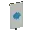 Invicon Light Blue Roundel Banner.png: Inventory sprite for Light Blue Roundel Banner in Minecraft as shown in-game linking to Banner with description: Banner Light Blue Roundel