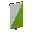 Invicon Lime Per Bend Sinister Inverted Banner.png: Inventory sprite for Lime Per Bend Sinister Inverted Banner in Minecraft as shown in-game linking to Banner with description: Banner Lime Per Bend Sinister Inverted