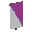 Invicon Magenta Per Bend Banner.png: Inventory sprite for Magenta Per Bend Banner in Minecraft as shown in-game linking to Banner with description: Banner Magenta Per Bend