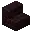Invicon Nether Brick Stairs.png: Inventory sprite for Nether Brick Stairs in Minecraft as shown in-game linking to Nether Brick Stairs with description: Nether Brick Stairs